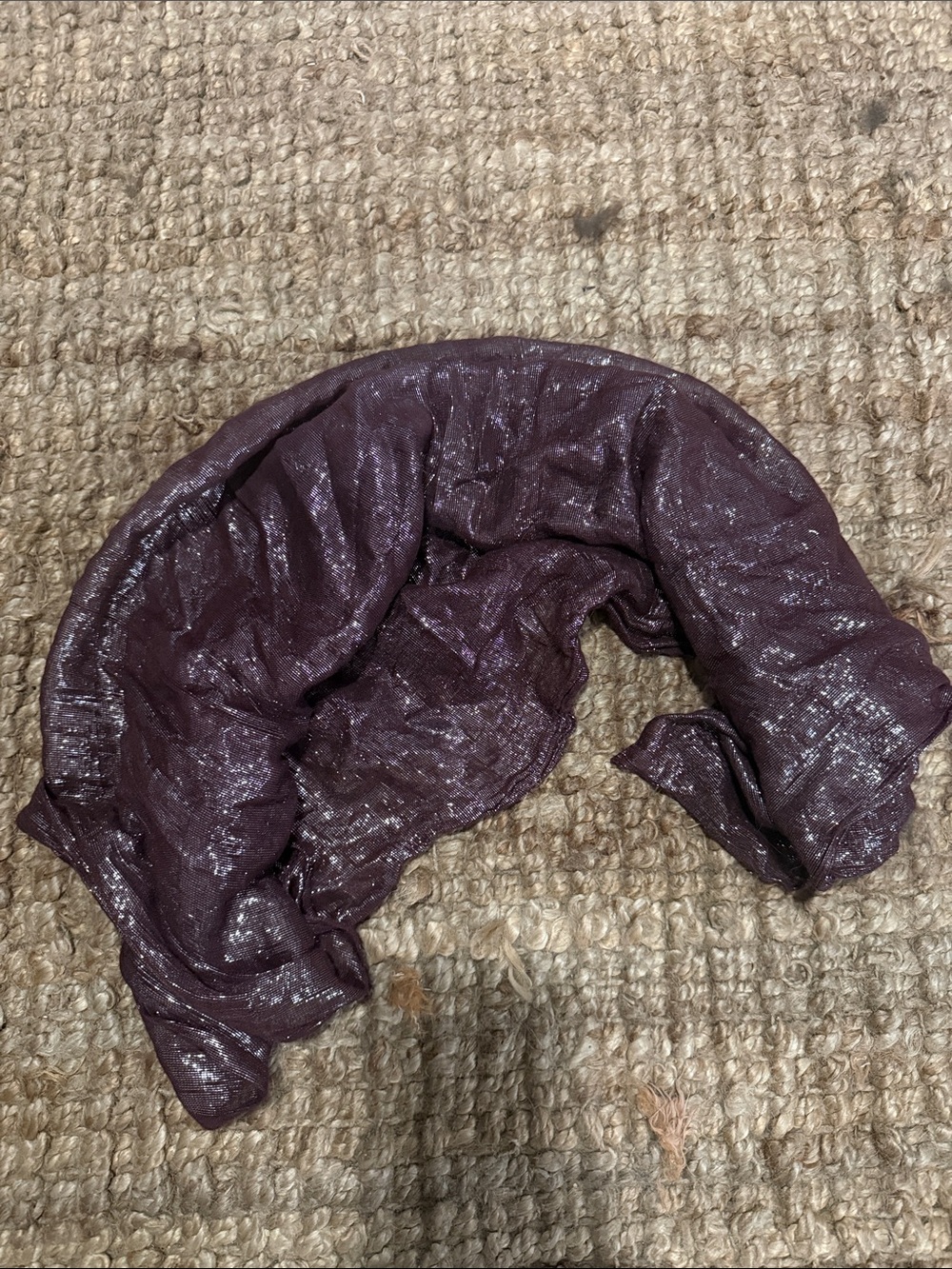 Shimmery Plum Women’s Scarf - Lightweight Metallic Finish Or Coverup 34” x 36”